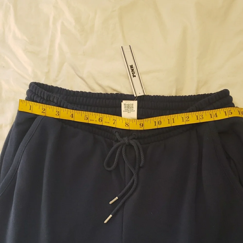 NWT TALL girl Friendly PINK Victoria's Secret Navy Drawstring Pants - Picture 13 of 17